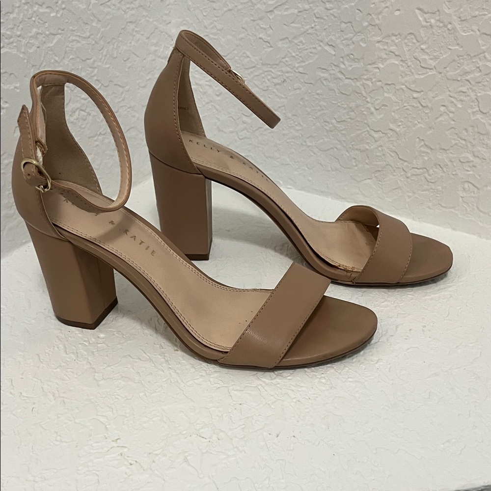 Kelly & Katie Tan Ankle Strap Heels - Picture 9 of 9